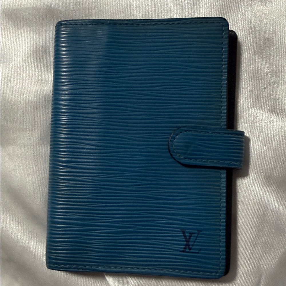 Louis Vuitton Blue Textured Epi Leather Notebook Cover